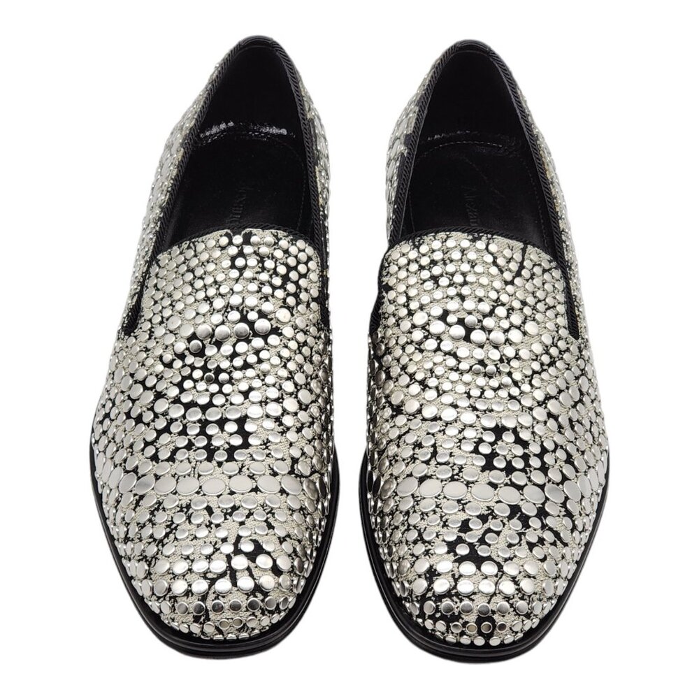 Alexander McQueen Silver Studded Loafers 40 (7US) - Picture 3 of 8